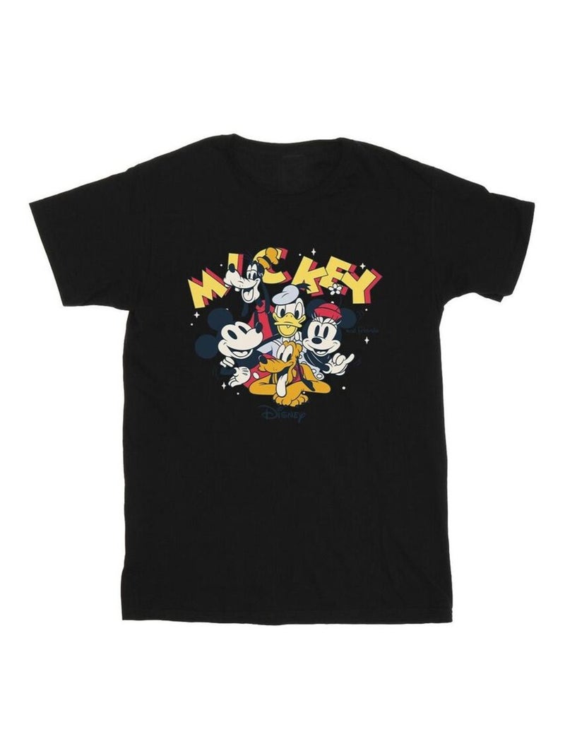 Disney Maglietta Topolino Gruppo Uomo Nero - Kiabi