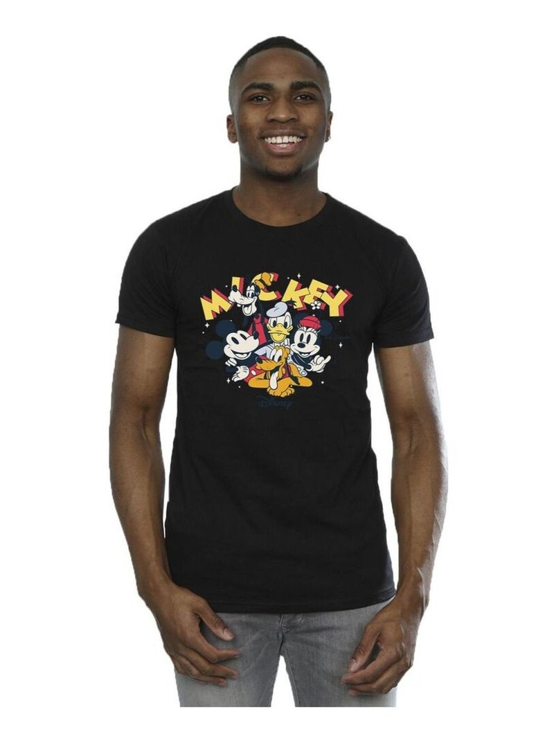 Disney Maglietta Topolino Gruppo Uomo Nero - Kiabi