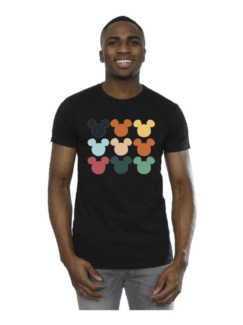 Disney Maglietta Topolino Piazza delle Teste Uomo Nero - Kiabi