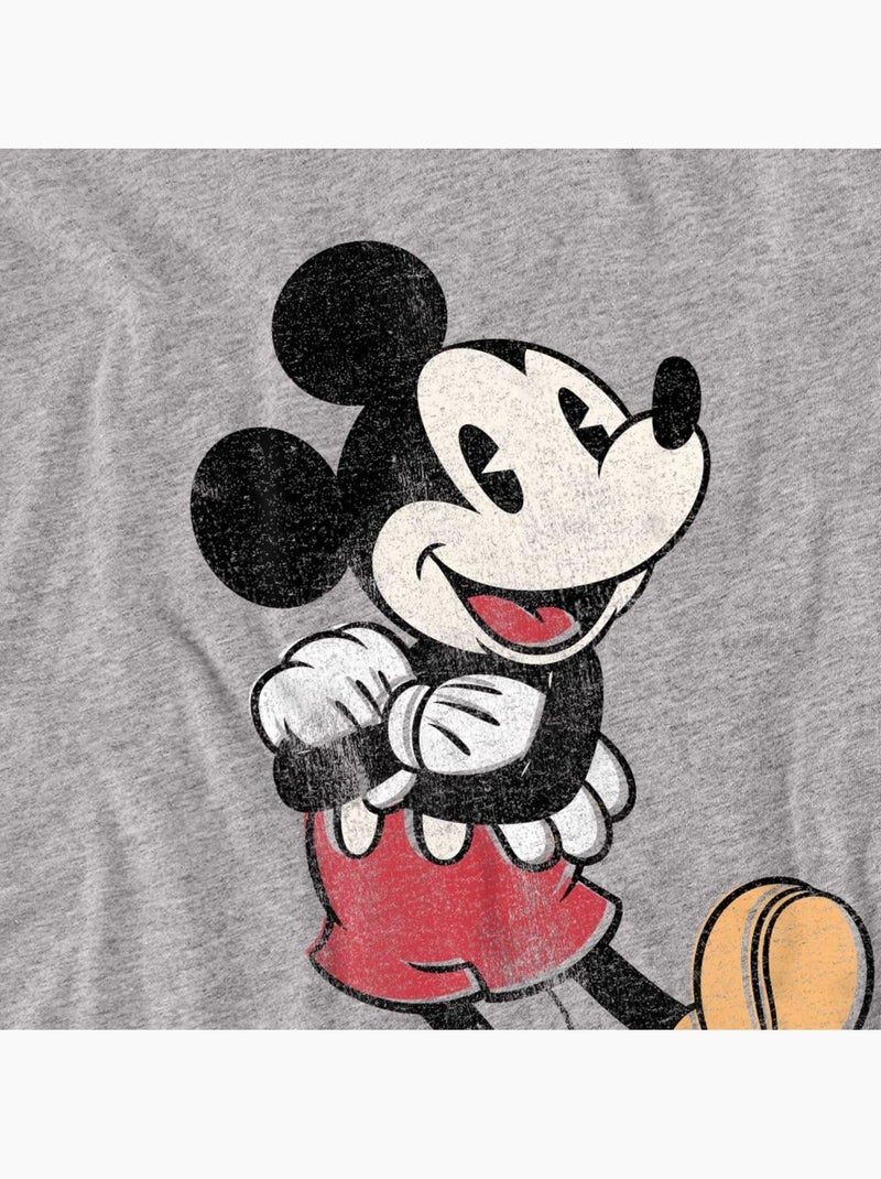 Disney Maglietta Topolino Posizione Classica Uomo Grigio melangiato - Kiabi