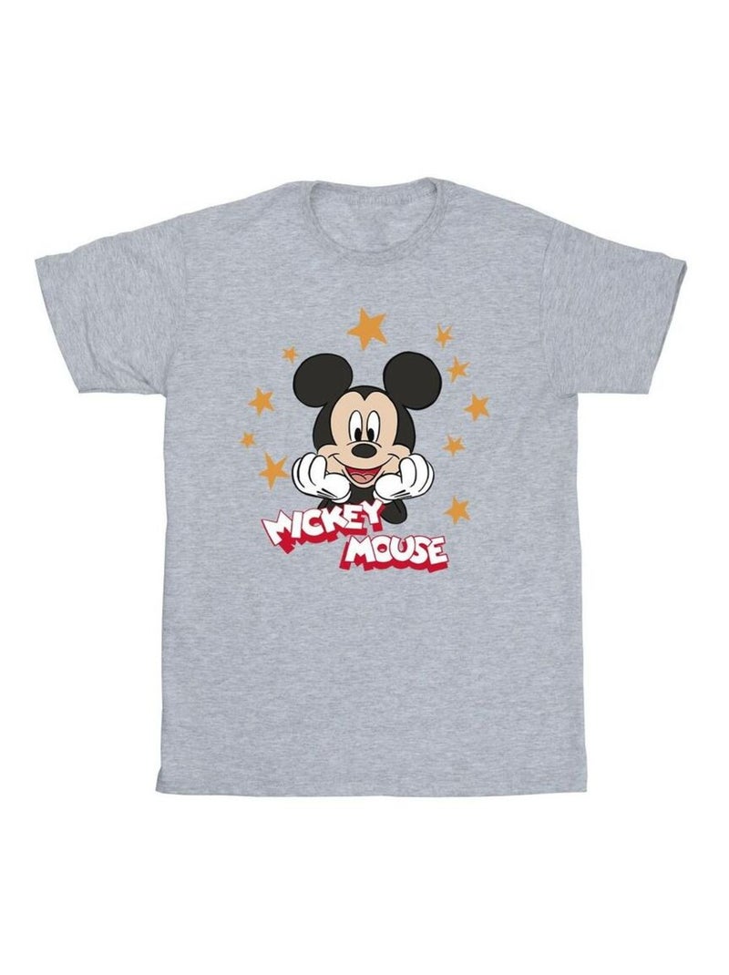 Disney Maglietta Topolino Stelle Uomo Grigio melangiato - Kiabi