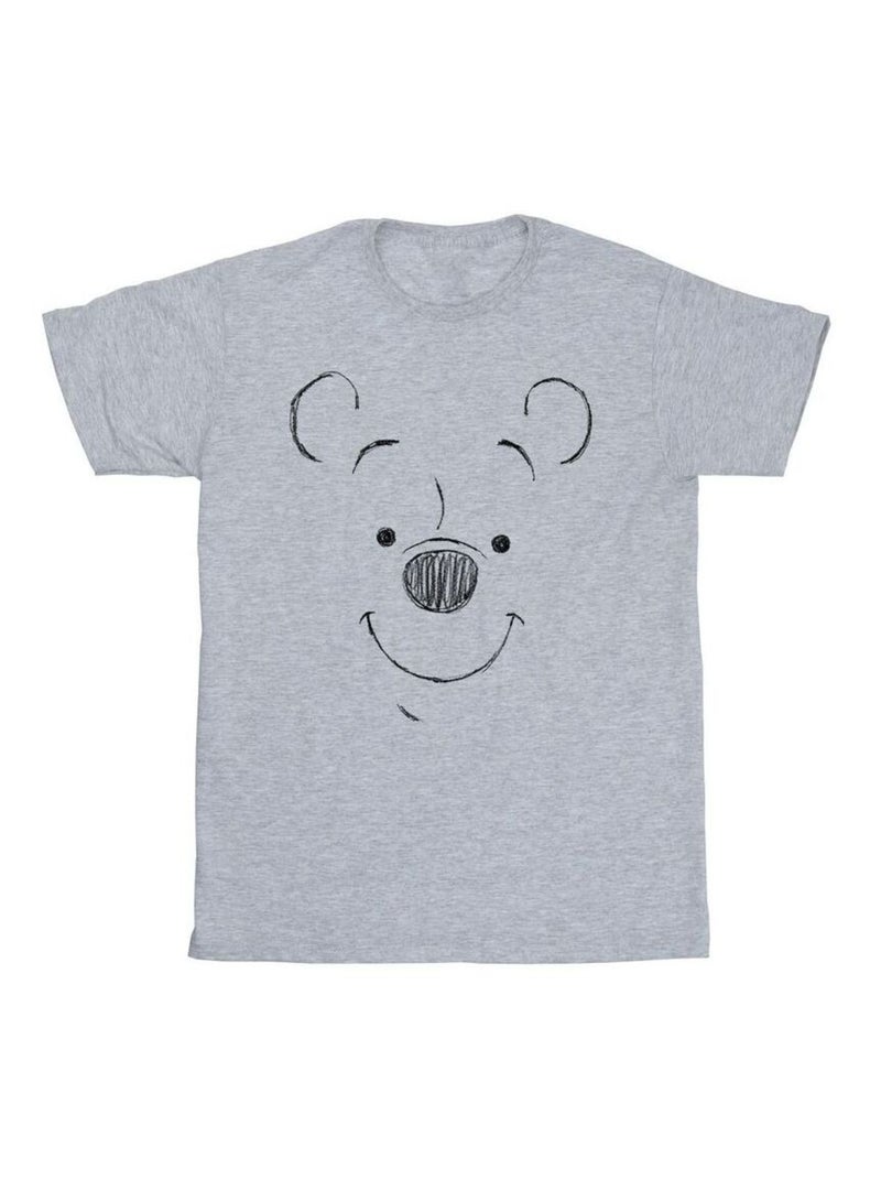 Disney Maglietta Winnie the Pooh Viso Uomo Grigio melangiato - Kiabi