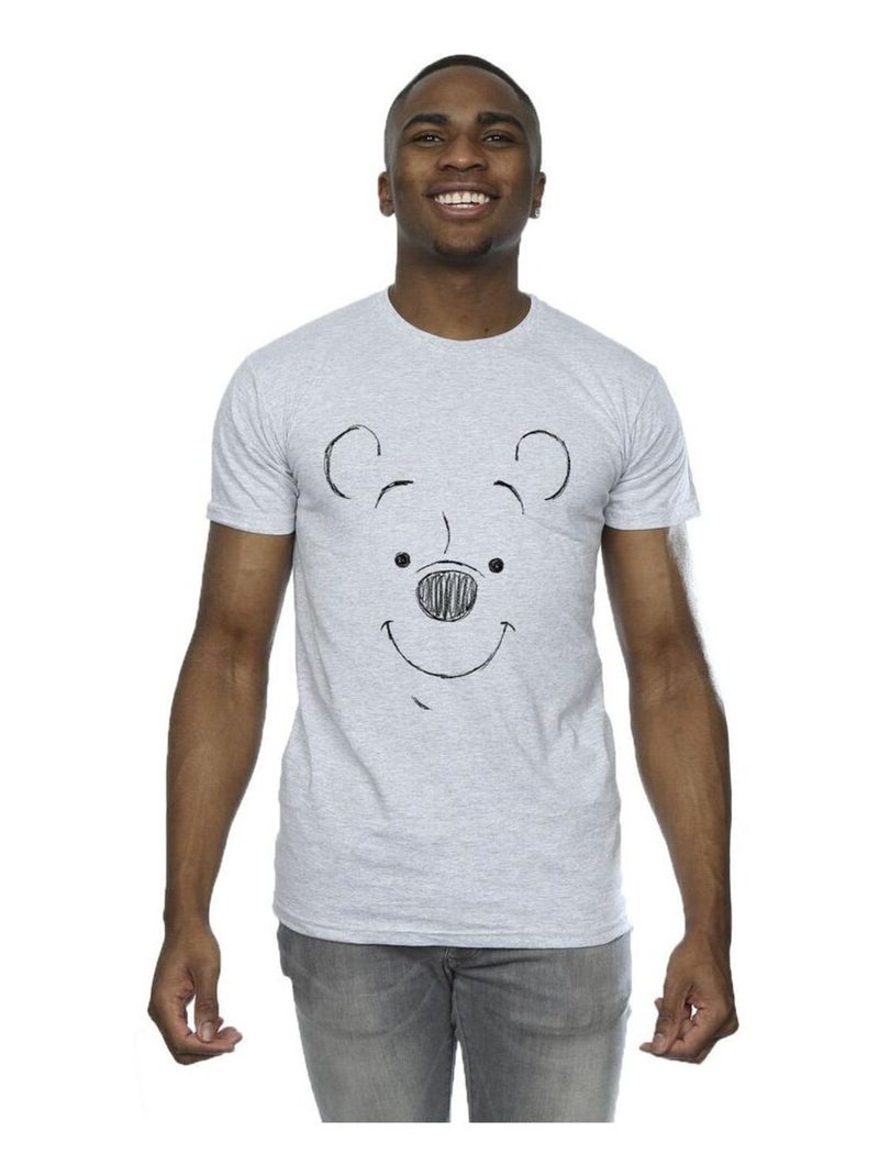 Disney Maglietta Winnie the Pooh Viso Uomo Grigio melangiato - Kiabi
