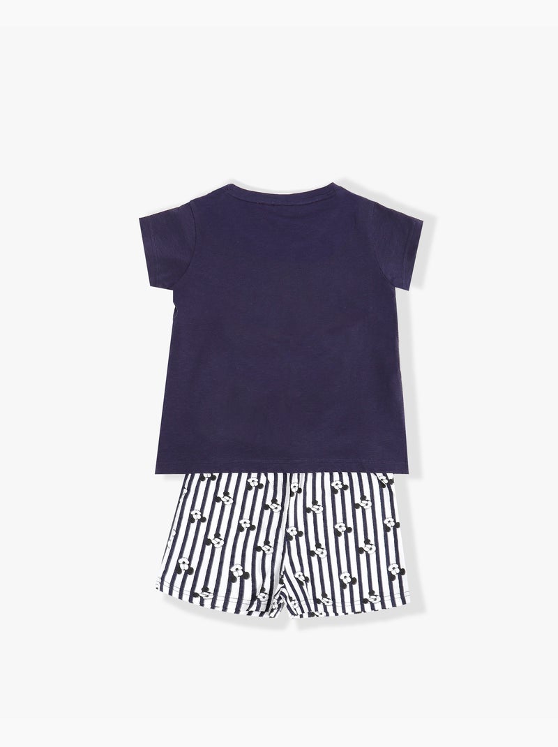 DISNEY Minnie Best Sleep Ever Pigiama a maniche corte per bambine Blu marino - Kiabi
