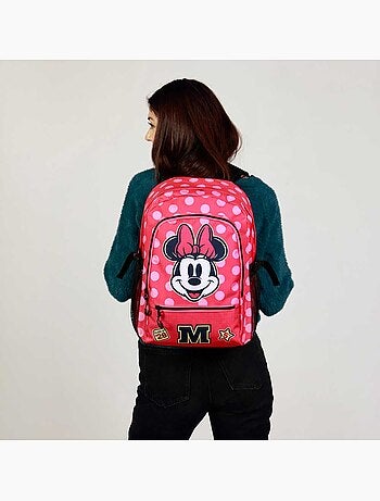 Disney minnie mouse class zaino fight fan 2.2, rosa