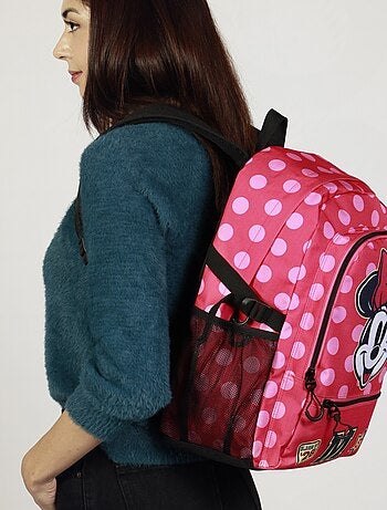 Disney minnie mouse class zaino fight fan 2.2, rosa
