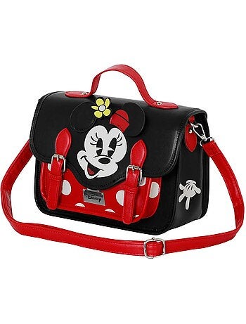 Disney Minnie Mouse Face Borsa a Tracolla-Zaino Satchel, Multicolore