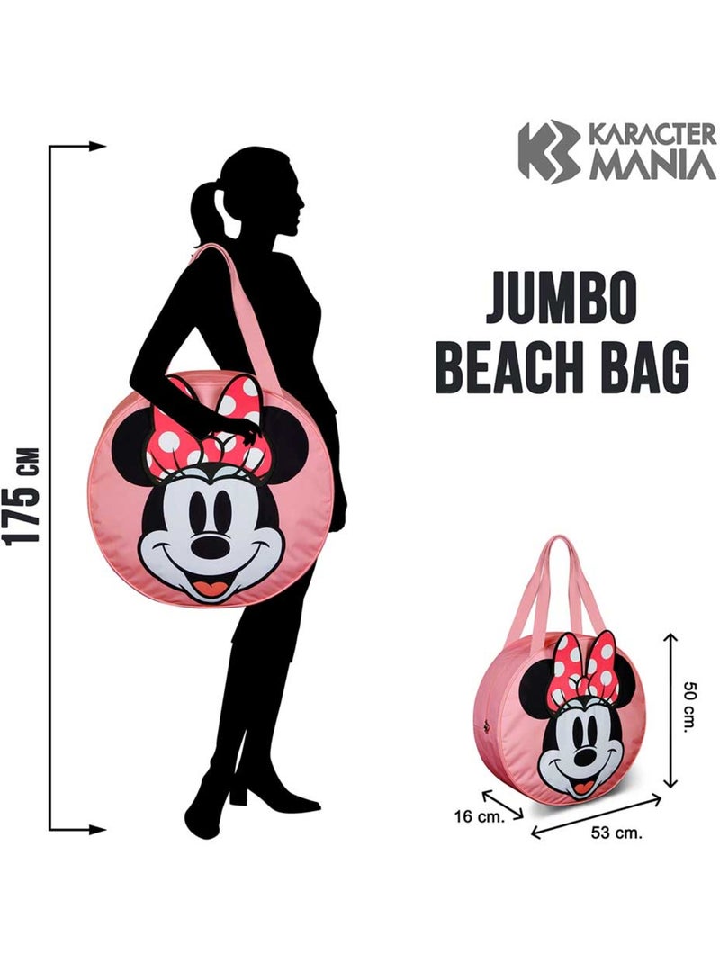 Disney Minnie Mouse Face Borsa da Spiaggia Jumbo, Multicolore Multicolore - Kiabi