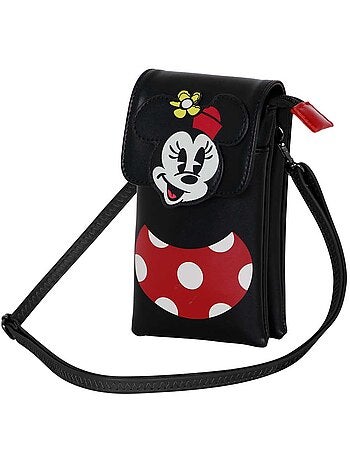 Disney Minnie Mouse Face Borsa Porta Cellulare, Multicolore