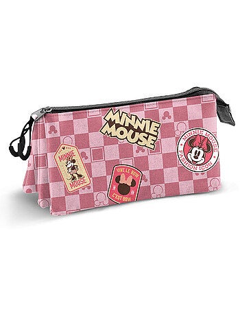 Disney Minnie Mouse Journey Astuccio Triplo, Rosa