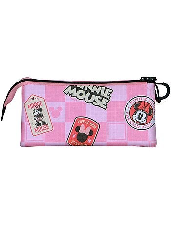 Disney Minnie Mouse Journey Astuccio Triplo, Rosa