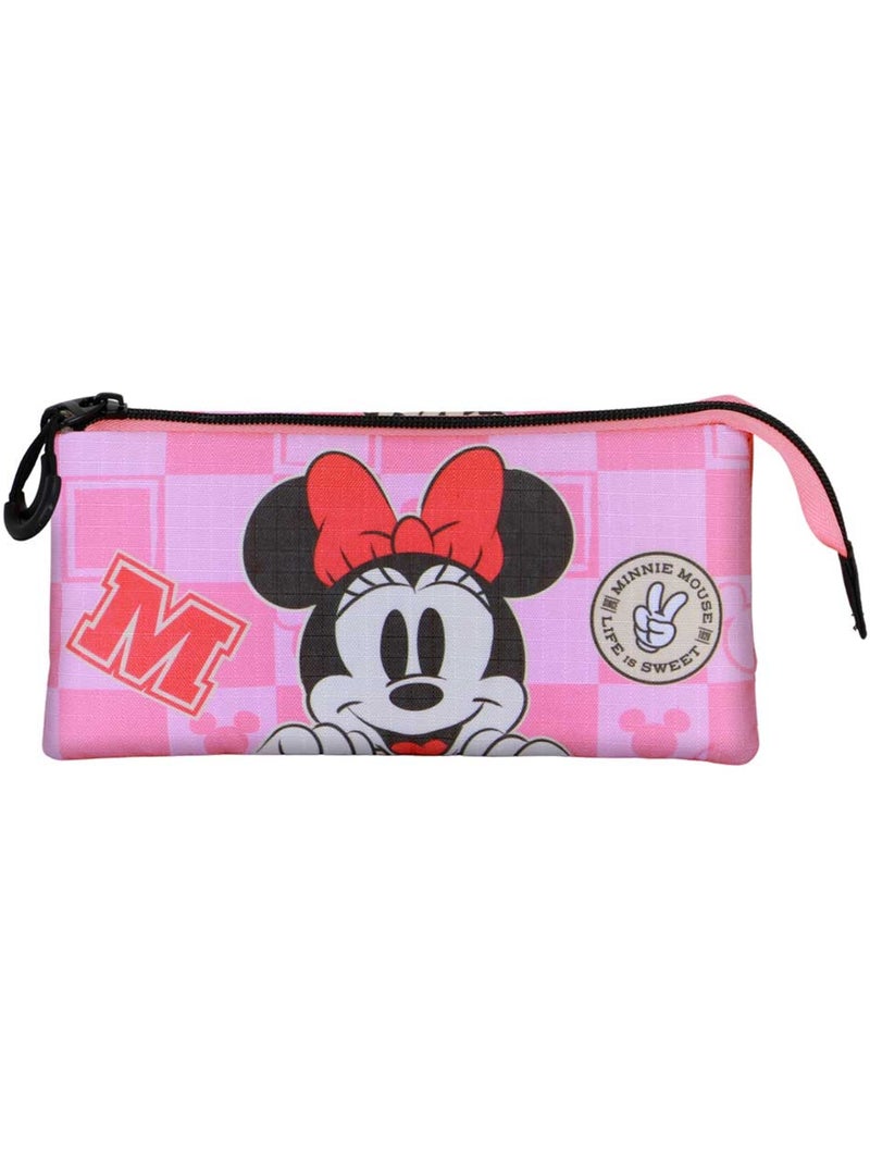 Disney Minnie Mouse Journey Astuccio Triplo, Rosa Rosa - Kiabi