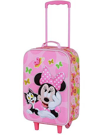 Disney Minnie Mouse Kitten Valigia Trolley Soft 3D, Rosa