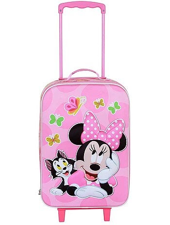 Disney Minnie Mouse Kitten Valigia Trolley Soft 3D, Rosa