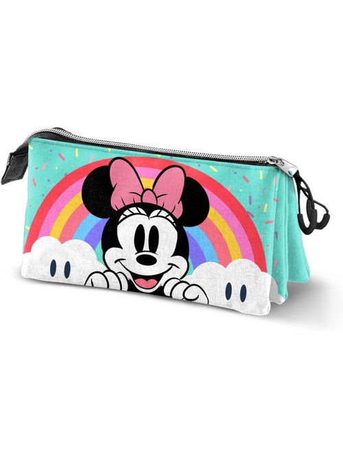 Disney Minnie Mouse Rainbow Astuccio Triplo, Turchese - Kiabi Disney Minnie Mouse Rainbow Astuccio Triplo, Turchese - Kiabi