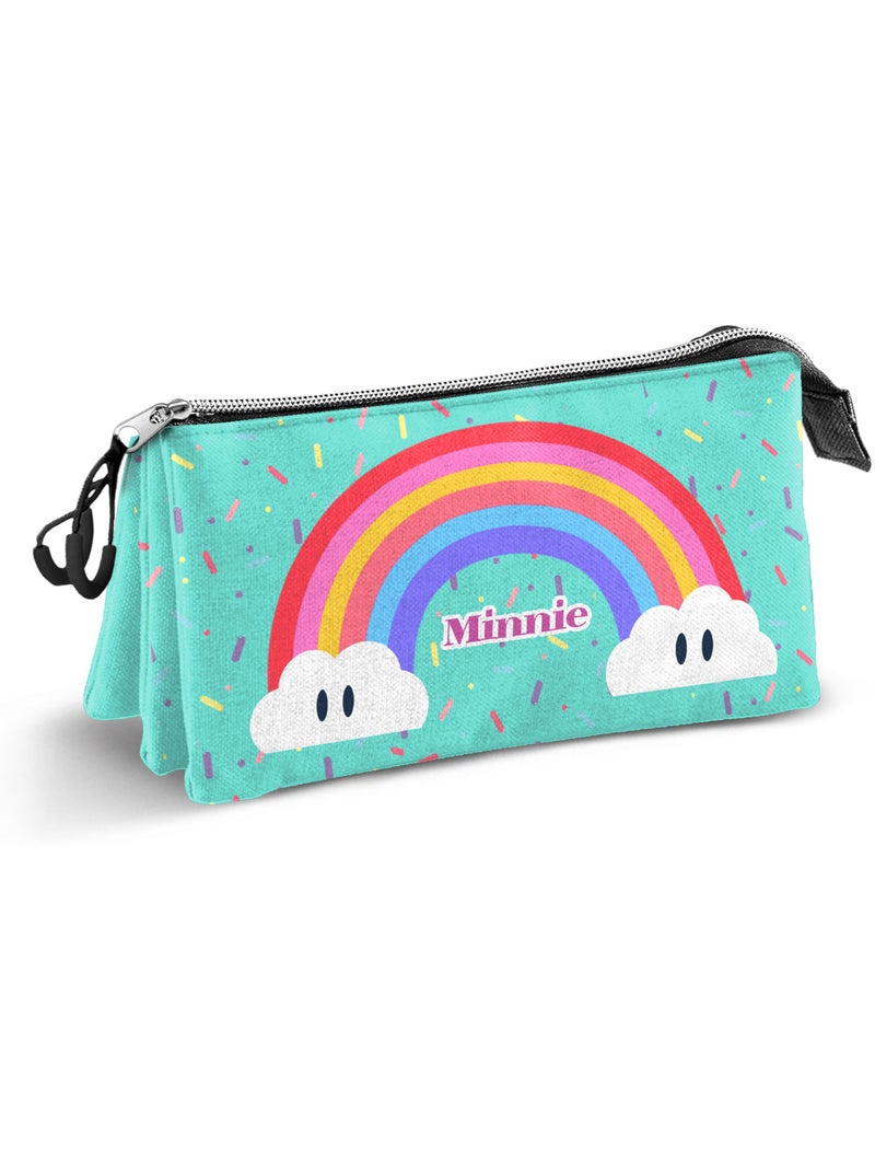 Disney Minnie Mouse Rainbow Astuccio Triplo, Turchese Turchese - Kiabi