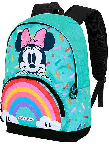 Disney minnie mouse rainbow zaino hs fan 3.0, turchese