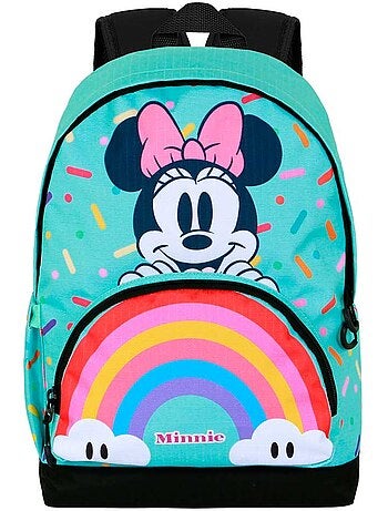 Disney minnie mouse rainbow zaino hs fan 3.0, turchese