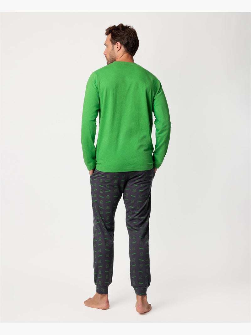 DISNEY MUPPETS Pigiama a maniche lunghe da uomo Kermit il pensatore Verde - Kiabi