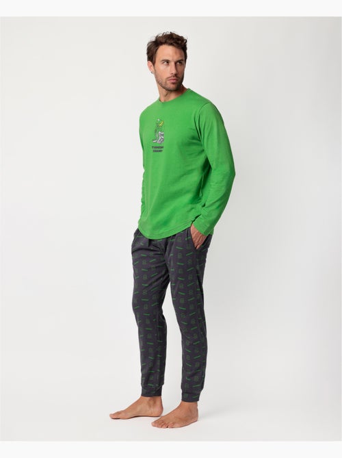 DISNEY MUPPETS Pigiama a maniche lunghe da uomo Kermit il pensatore - Kiabi DISNEY MUPPETS Pigiama a maniche lunghe da uomo Kermit il pensatore - Kiabi