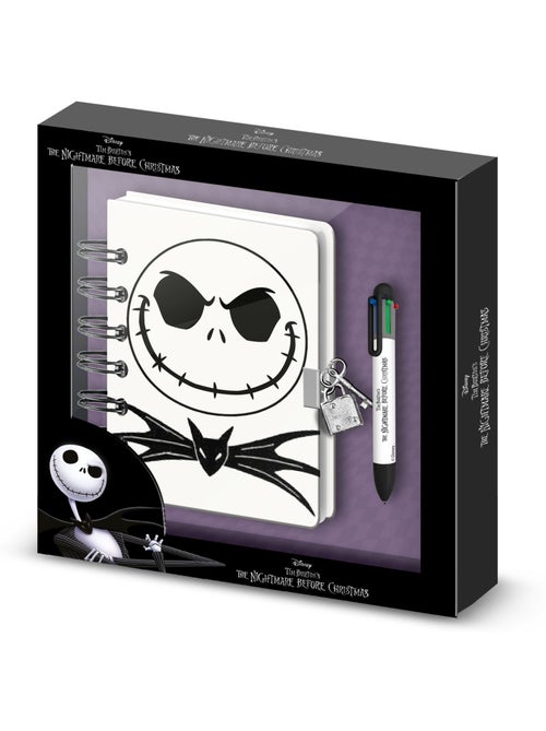Disney Nightmare Before Christmas Jack Confezione con Diario A5 + Penna 6 Colori, Lilla - Kiabi