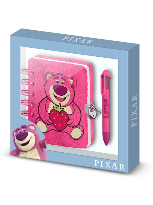 Disney Orso Lotso Strawberry Confezione con Diario Plush + Penna 6 Colori, Rosa - Kiabi