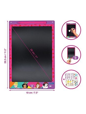 Disney Princess 11'' multicolore per imparare a disegnare con la tavoletta E-ink e gli stampini