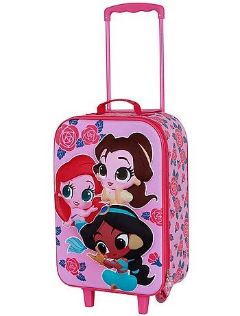 Disney Principesse Flowers Valigia Trolley Soft 3D, Rosa