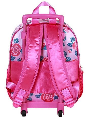 Disney principesse flowers zainetto 3d con ruote piccolo, rosa
