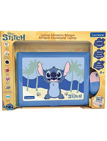 Disney Stitch computer portatile educativo bilingue con 164 attività (EN/IT)
