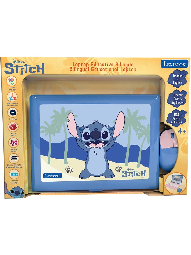 Disney Stitch computer portatile educativo bilingue con 164 attività (EN/IT) Blu - Kiabi