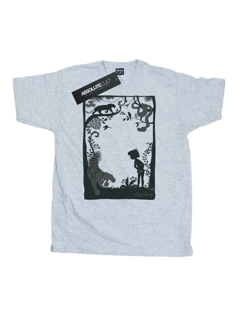 Disney The Jungle Book Maglietta Poster con Sagoma Uomo Grigio melangiato - Kiabi