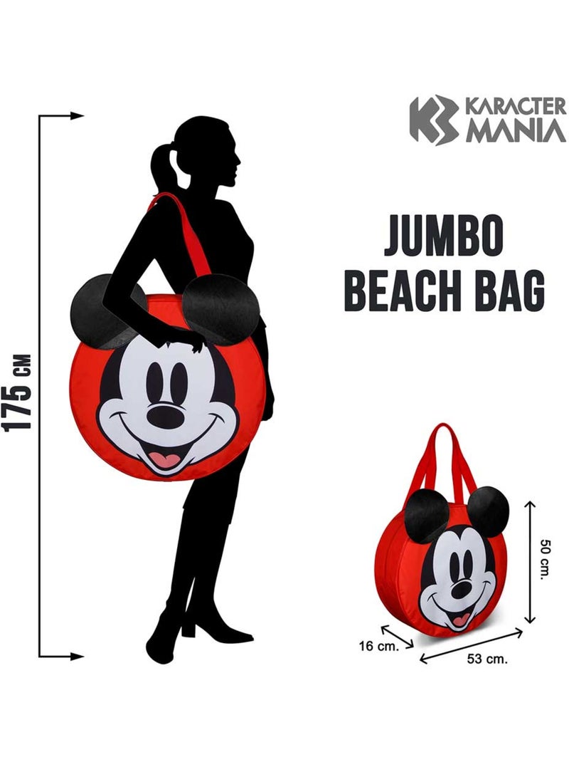 Disney Topolino Face Borsa da Spiaggia Jumbo, Multicolore Multicolore - Kiabi