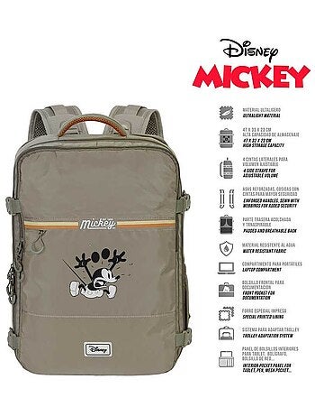 Disney Topolino Face Zaino Grande da Viaggio Mercury 47x23x33cm, Multicolore