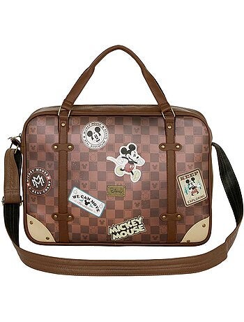 Disney Topolino Journey Borsa a Tracolla Computer Laptop, Marrone
