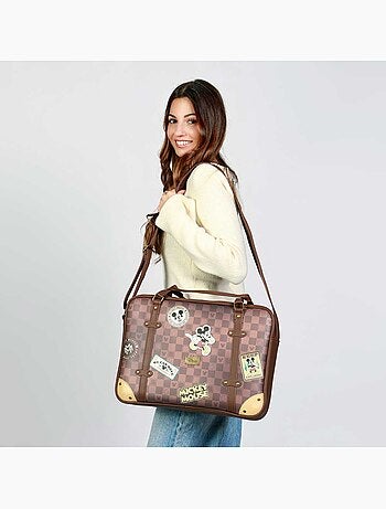 Disney Topolino Journey Borsa a Tracolla Computer Laptop, Marrone