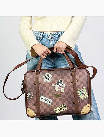 Disney Topolino Journey Borsa a Tracolla Computer Laptop, Marrone