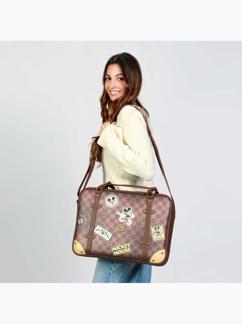 Disney Topolino Journey Borsa a Tracolla Computer Laptop, Marrone Marrone - Kiabi