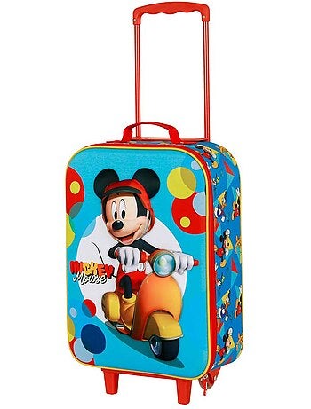 Disney Topolino Scooter Valigia Trolley Soft 3D, Blu