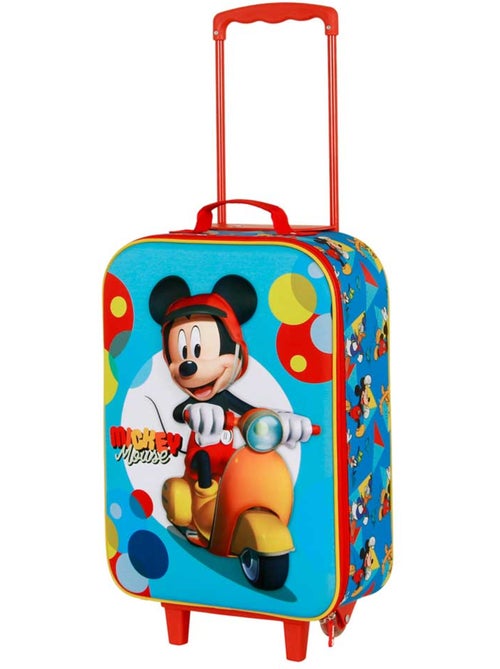 Disney Topolino Scooter Valigia Trolley Soft 3D, Blu - Kiabi