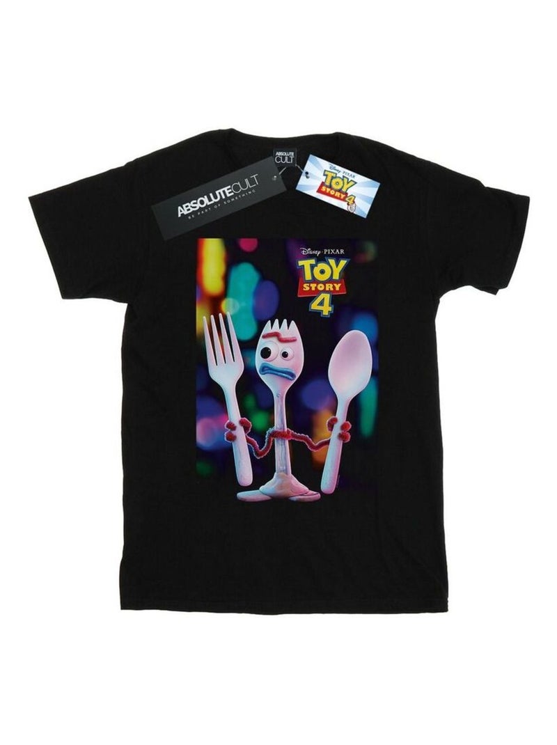 Disney Toy Story 4 Maglietta Forky Poster Uomo Nero - Kiabi