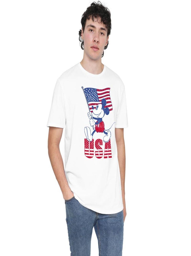 Disney USA Maglietta Topolino Uomo Bianco - Kiabi