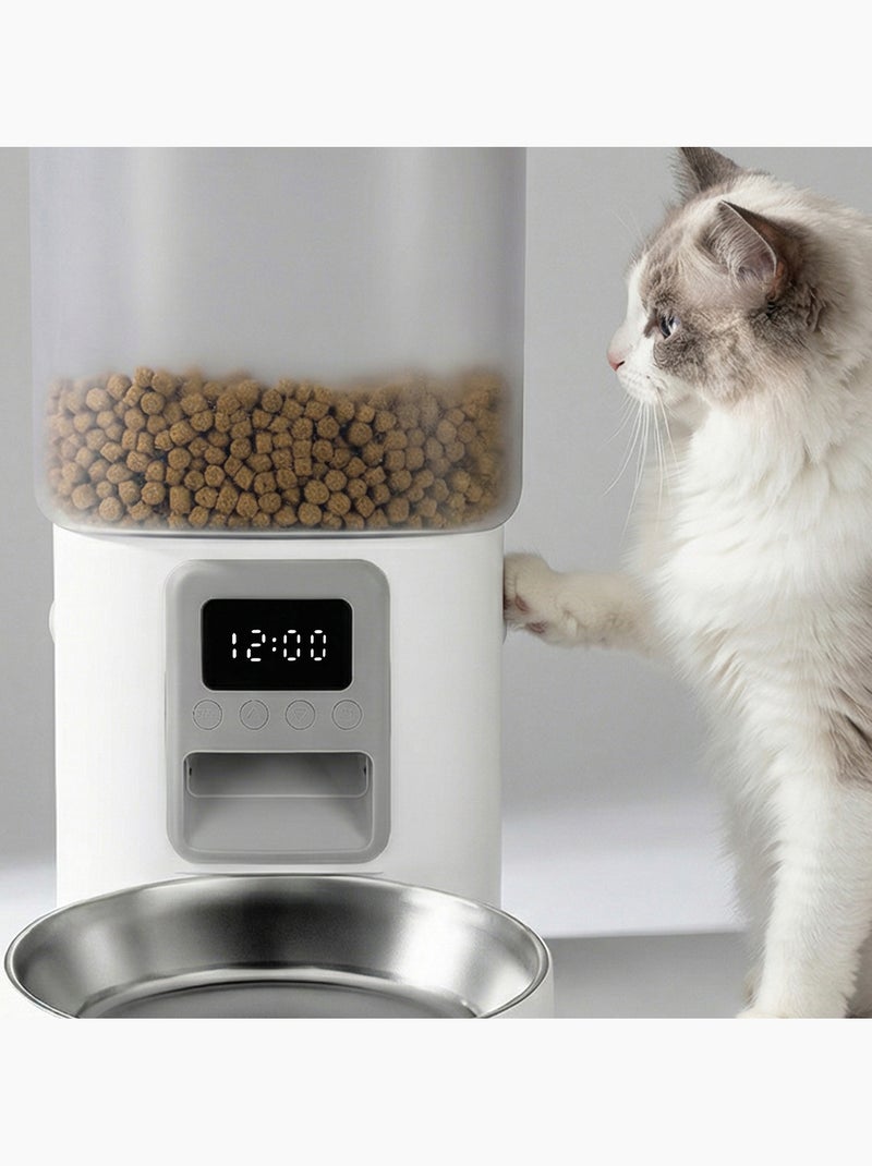 Dispenser automatico di cibo per gatti – Peluvio Crispy Bianco - Kiabi