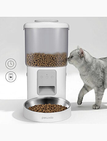 Dispenser automatico di cibo per gatti PELUVIO Crispy Wi‑Fi
