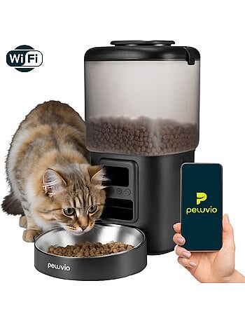 Dispenser automatico di cibo per gatti PELUVIO Crispy Wi‑Fi