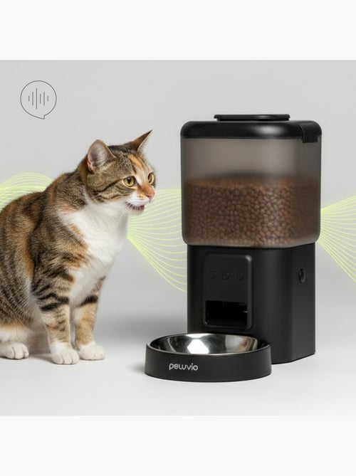 Dispenser automatico di cibo per gatti PELUVIO Crispy Wi‑Fi - Kiabi Dispenser automatico di cibo per gatti PELUVIO Crispy Wi‑Fi - Kiabi