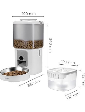 Dispenser di cibo e fontanella per gatti PELUVIO Feast