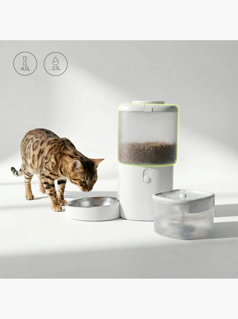 Dispenser di cibo e fontanella per gatti PELUVIO Feast Bianco - Kiabi