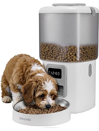 Distributore automatico di croccantini per cani PELUVIO Crispy - 4,5 L - 4 pasti/giorno