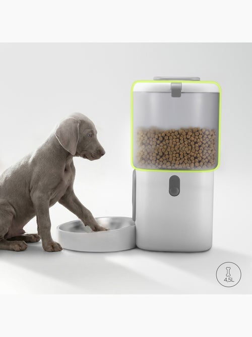Distributore automatico di croccantini per cani PELUVIO Crispy - 4,5 L - 4 pasti/giorno - Kiabi Distributore automatico di croccantini per cani PELUVIO Crispy - 4,5 L - 4 pasti/giorno - Kiabi